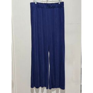 Women's Fabletics Blue elastic waist pockets Wide Leg Pants XXL